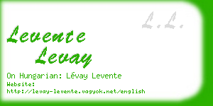 levente levay business card