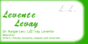 levente levay business card